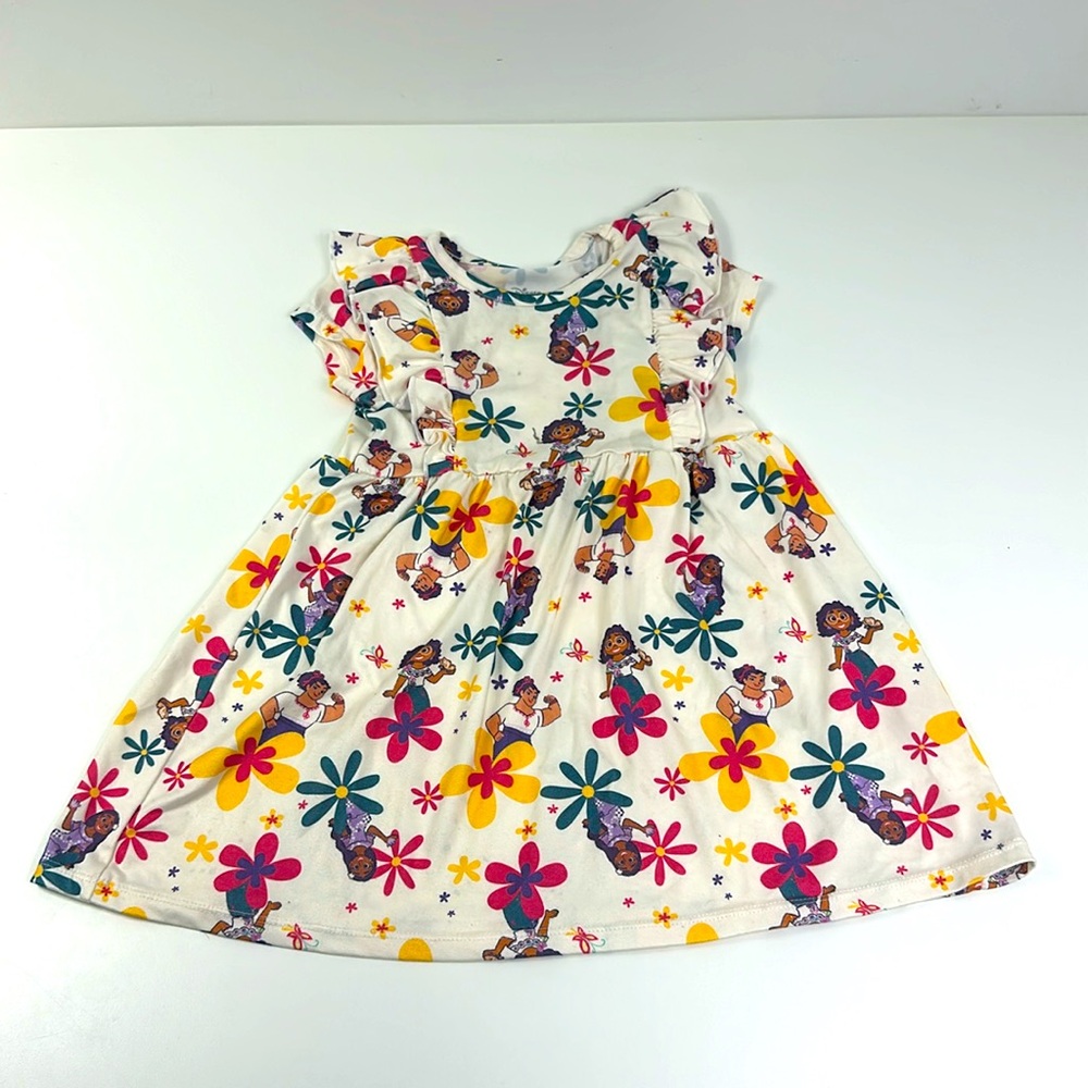 Disney Encanto Character Dress Girls size 3t Floral Multicolor Summer Beachy